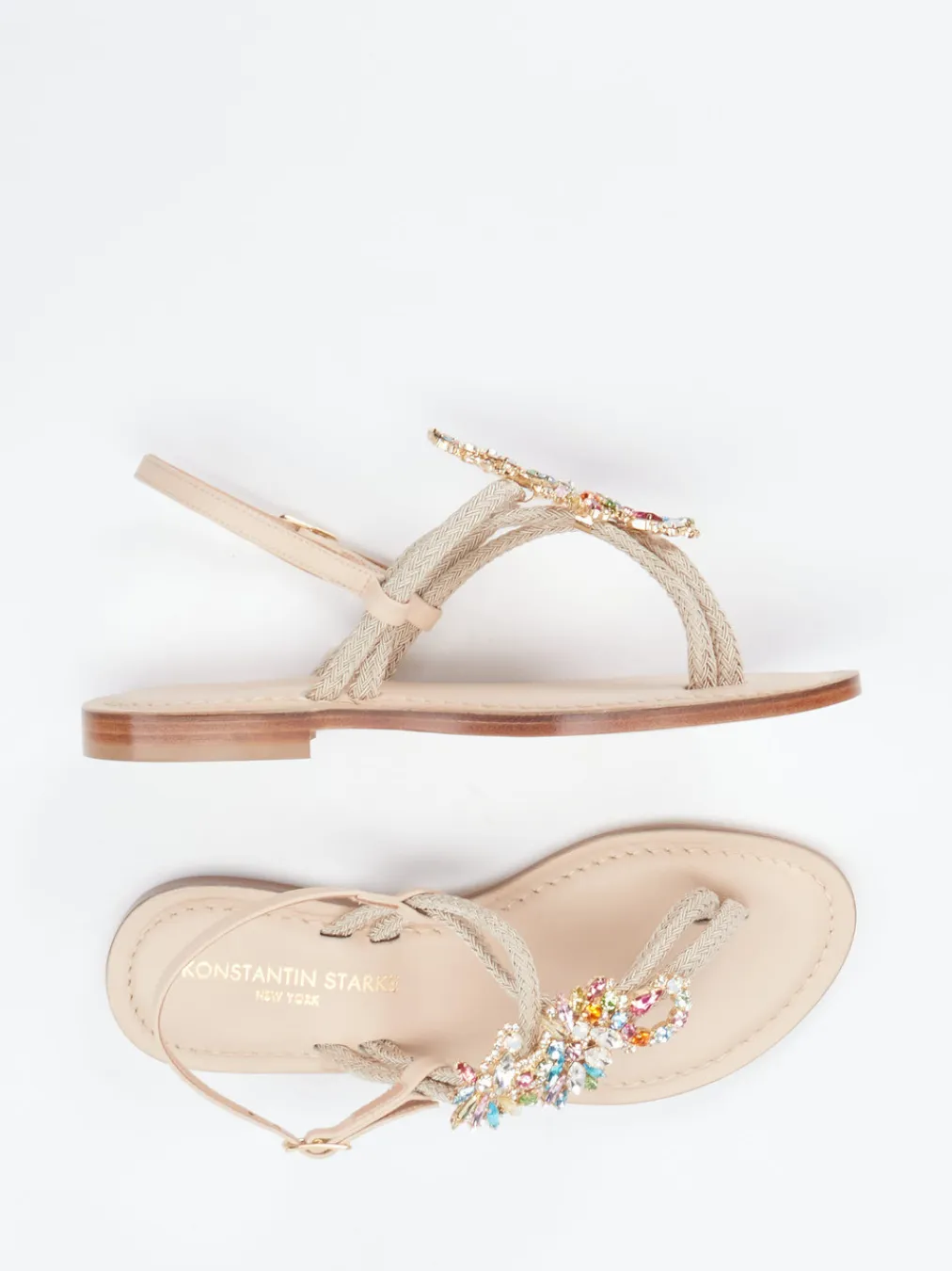 – Zehentrenner-Sandalen aus Textil und Leder-Konstantin Starke Best