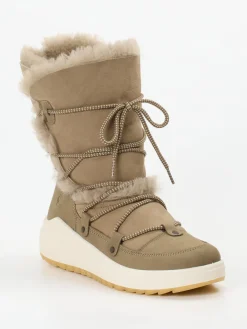 – Winterboots aus Veloursleder sandfarben-Lackner Hot