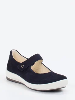 – Mary Janes aus Veloursleder in Dunkel-Legero New