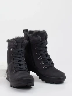 – Stiefelette aus Veloursleder anthrazit-Legero Outlet