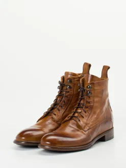 – Schnürstiefeletten aus Lammleder cognac-Lemargo Online