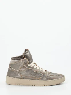 – Sneaker aus Metallicleder Bronzebraun-Lemargo Online
