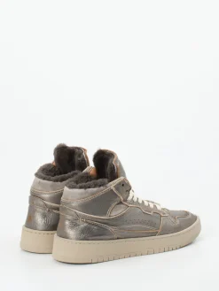 – Sneaker aus Metallicleder Bronzebraun-Lemargo Online