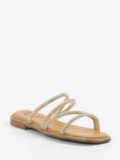 Lisa&Jo – Riemchensandale aus Metallic mit Strassbesatz-Lisau0026Jo