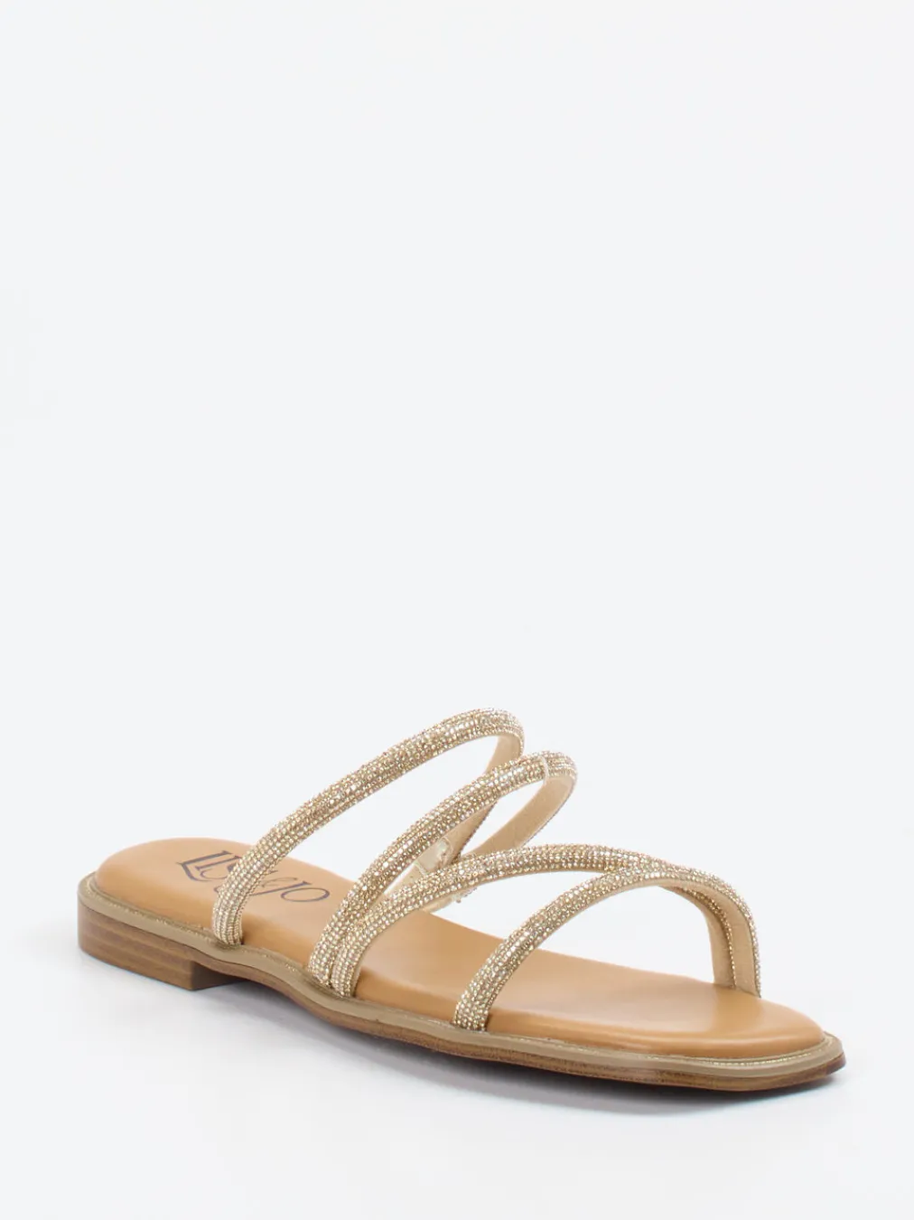 Lisa&Jo – Riemchensandale aus Metallic mit Strassbesatz-Lisau0026Jo