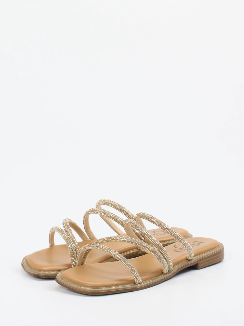 Lisa&Jo – Riemchensandale aus Metallic mit Strassbesatz-Lisau0026Jo