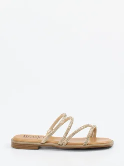 Lisa&Jo – Riemchensandale aus Metallic mit Strassbesatz-Lisau0026Jo