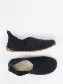 – Filzpantoffeln aus Wollfilz anthrazit-Living Kitzbühel Outlet