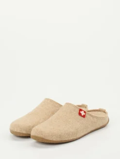 – Filzpantoffel aus Wolle beige-Living Kitzbühel
