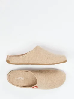 – Filzpantoffel aus Wolle beige-Living Kitzbühel