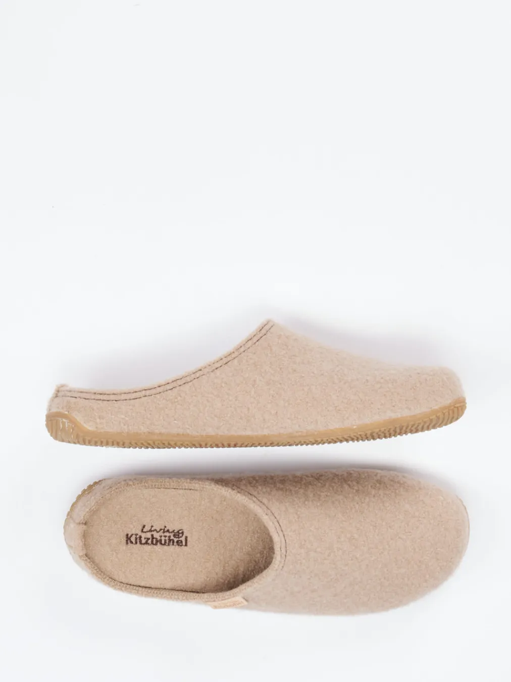 – Filzpantoffeln aus Wolle beige-Living Kitzbühel Best