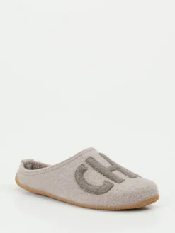 – Filzpantoffeln aus Wolle hellgrau-Living Kitzbühel