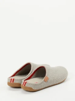 – Filzpantoffeln aus Wolle hellgrau-Living Kitzbühel