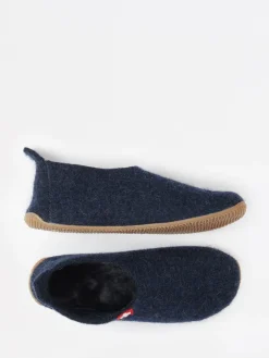 – Filzpantoffeln aus Wolle dunkel-Living Kitzbühel