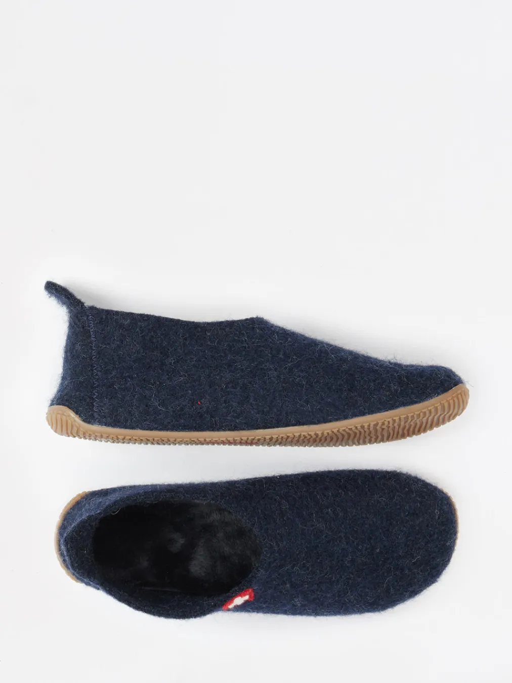 – Filzpantoffeln aus Wolle dunkel-Living Kitzbühel