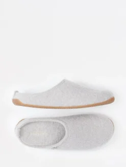 – Filzpantoffeln aus Wolle hell-Living Kitzbühel Online