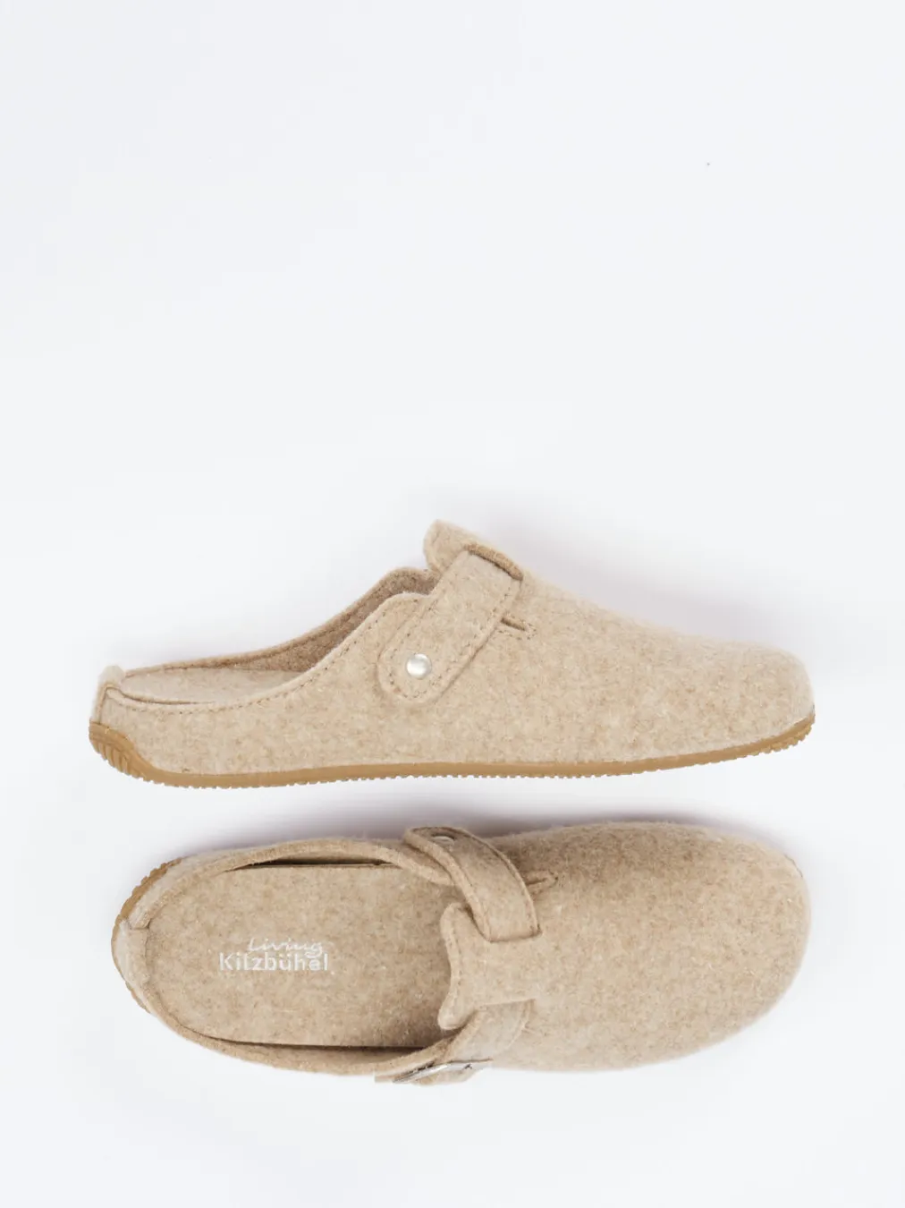 – Hausschuhe aus Wollfilz beige-Living Kitzbühel Clearance