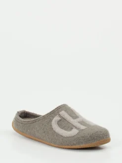 – Hausschuhe aus Wollfilz mittelgrau-Living Kitzbühel Hot