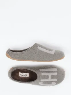 – Hausschuhe aus Wollfilz mittelgrau-Living Kitzbühel Hot