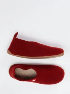 – Hüttenschuh aus Wollfilz dunkel-Living Kitzbühel Online