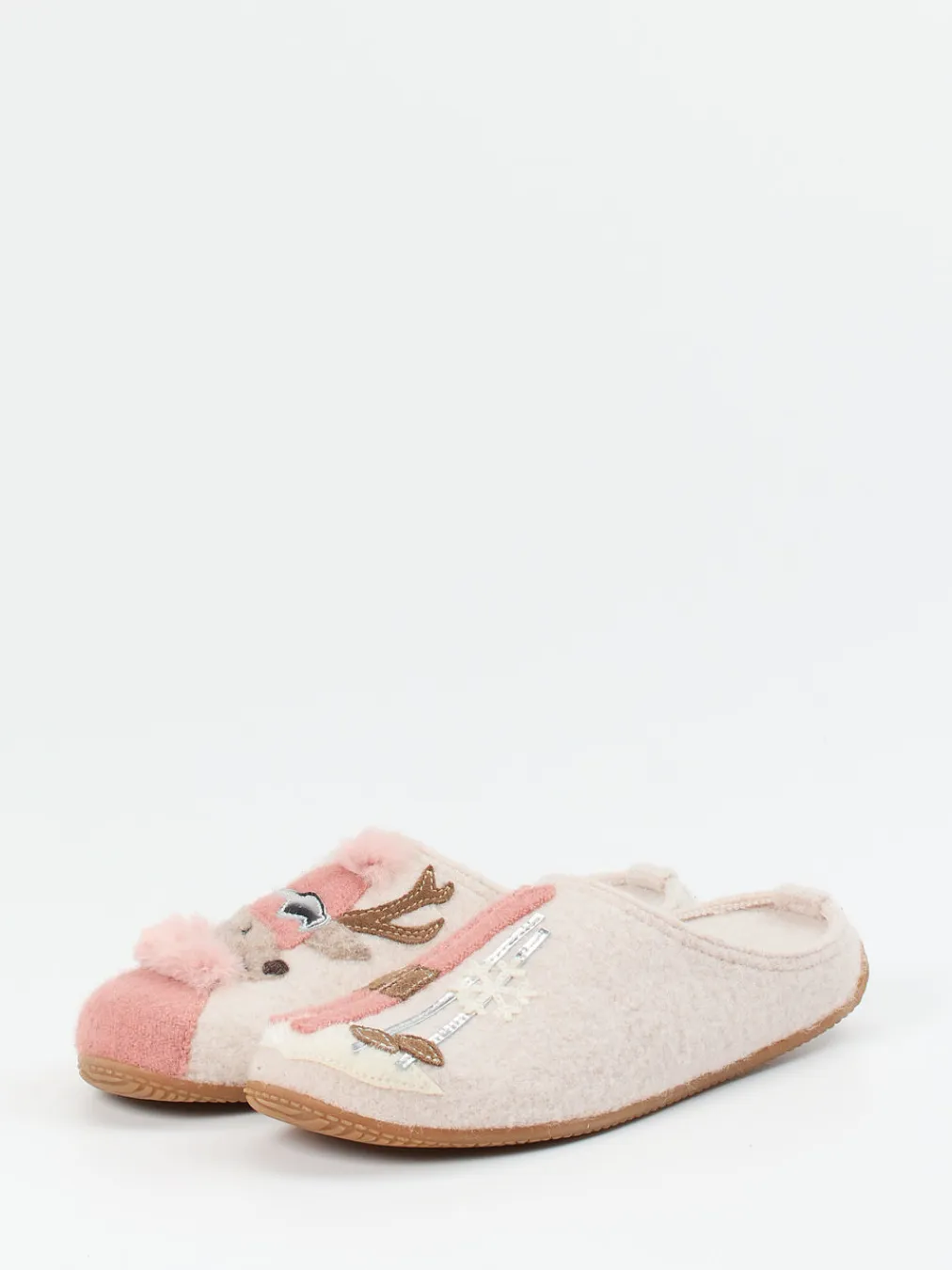 – Pantoffeln aus Wolle mit Rentiermotiv-Living Kitzbühel Clearance