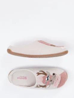 – Pantoffeln aus Wolle mit Rentiermotiv-Living Kitzbühel Clearance