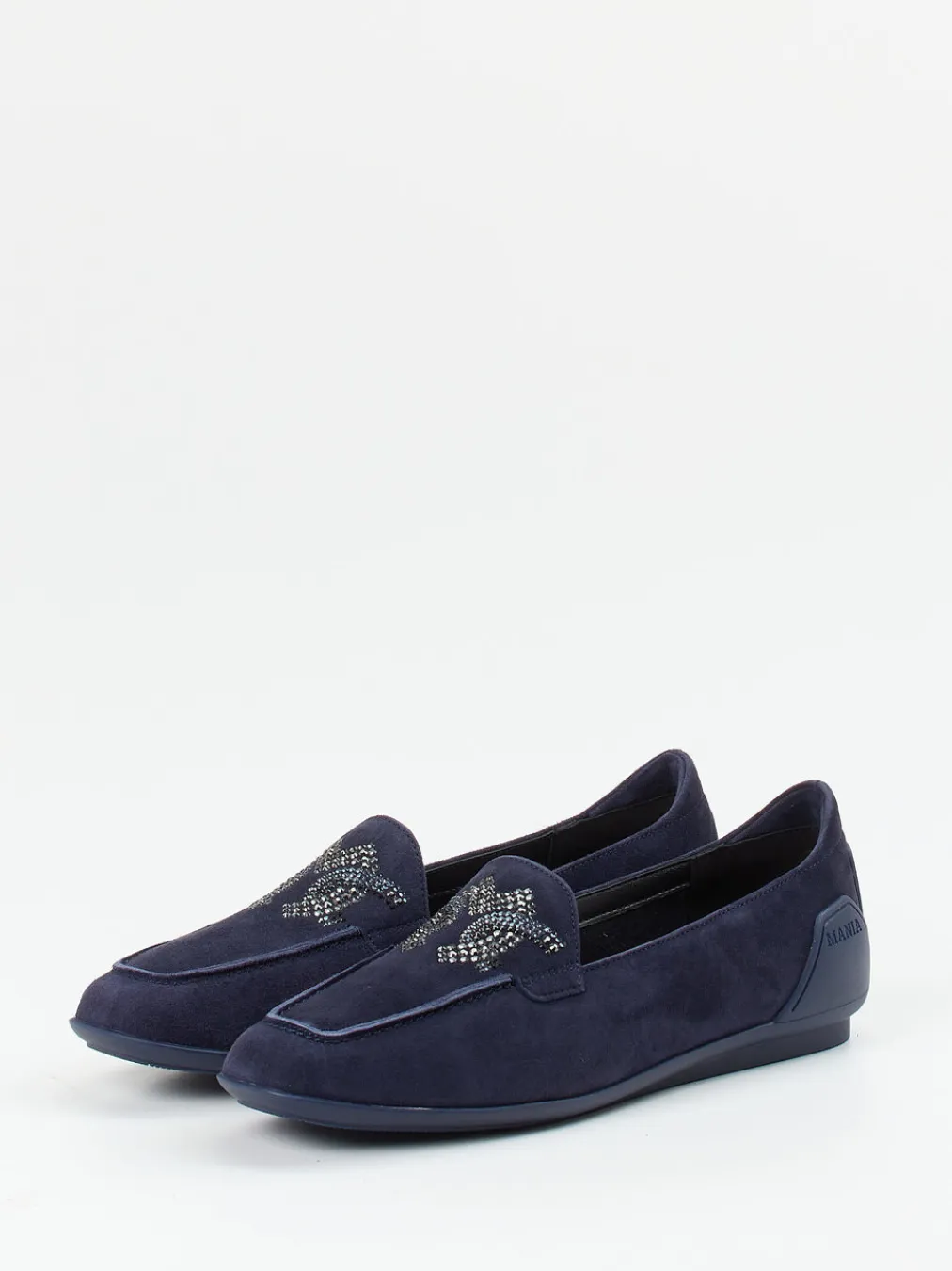 – Loafer aus Veloursleder mit Strassbesatz-Mania Sale
