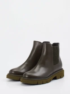 – Chelsea Boots aus Kalbleder Oliv-Mannori