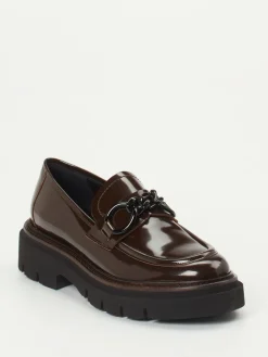 – Chunky Loafer aus Hochglanzleder Dunkel-Mannori Outlet