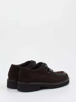 – Derby-Schnürschuh aus Veloursleder-Mannori Outlet