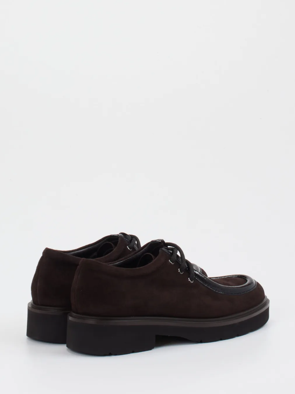 – Derby-Schnürschuh aus Veloursleder-Mannori Outlet