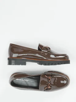 – Loafer aus Lackleder in Schoko-Mannori New