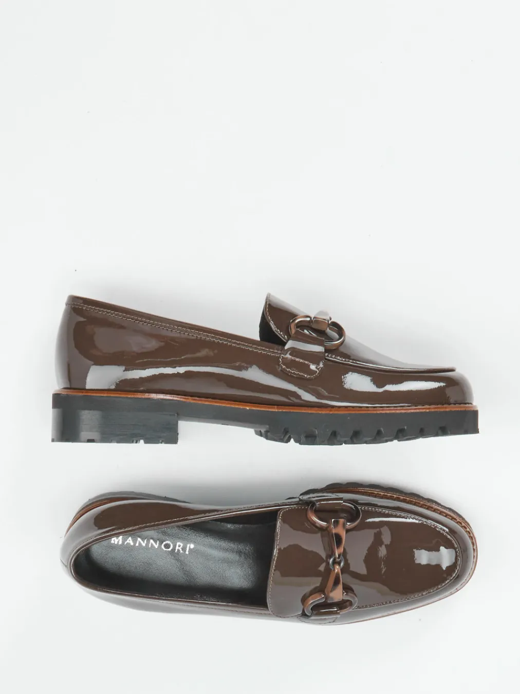 – Loafer aus Lackleder in Schoko-Mannori New