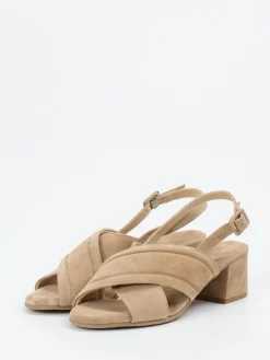 – Slingback-Sandale aus Veloursleder-Mannori Online