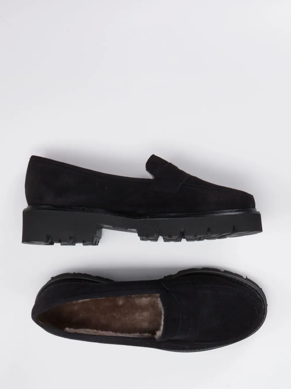 – Slipper aus Veloursleder gefüttert-Mannori Outlet