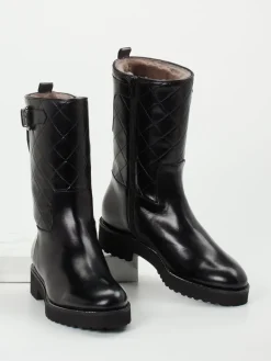 – Stiefel aus Lammleder mit Steppung-Mannori Sale