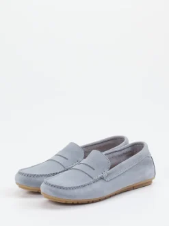 – Mokassin aus Veloursleder in Hellgrau-Marc O'Polo New