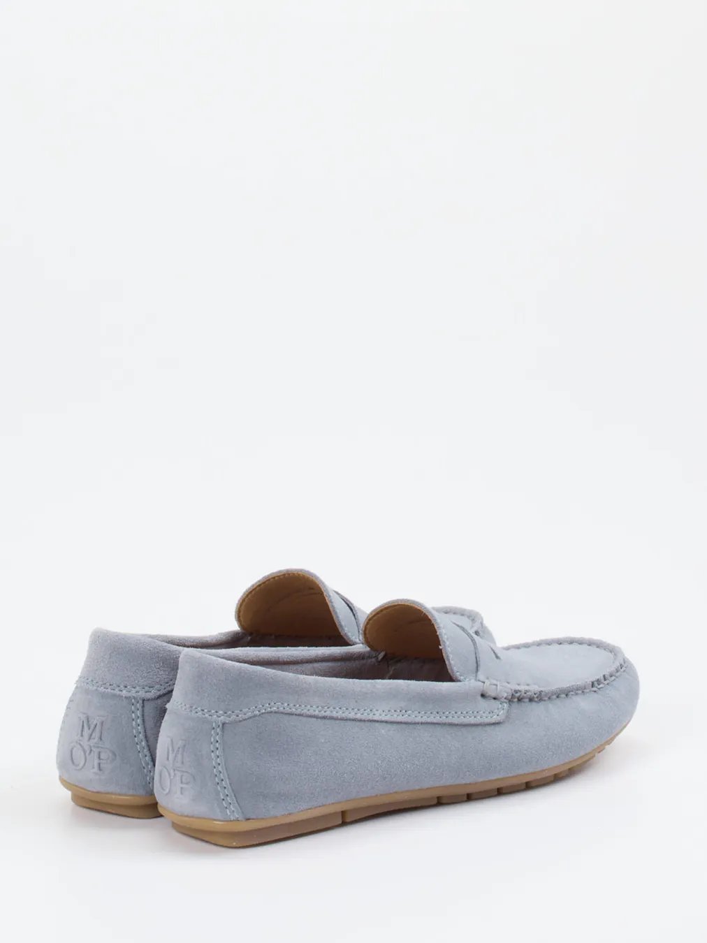 – Mokassin aus Veloursleder in Hellgrau-Marc O'Polo New