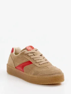 – Retro-Sneaker aus Veloursleder Beige-Marc O'Polo Online