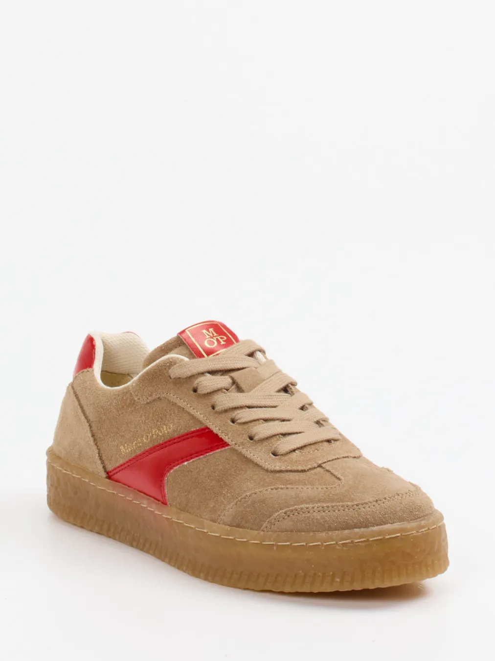 – Retro-Sneaker aus Veloursleder Beige-Marc O'Polo Online