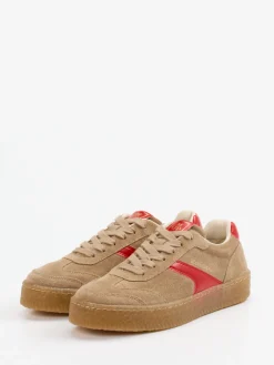 – Retro-Sneaker aus Veloursleder Beige-Marc O'Polo Online
