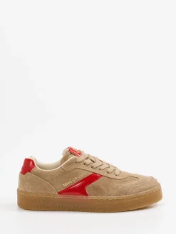 – Retro-Sneaker aus Veloursleder Beige-Marc O'Polo Online