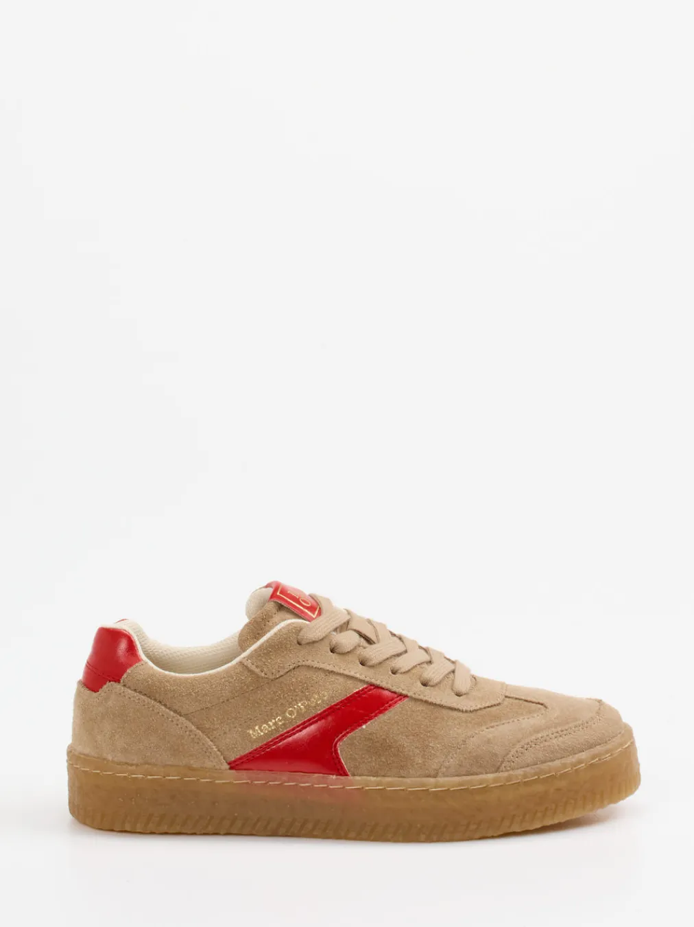 – Retro-Sneaker aus Veloursleder Beige-Marc O'Polo Online