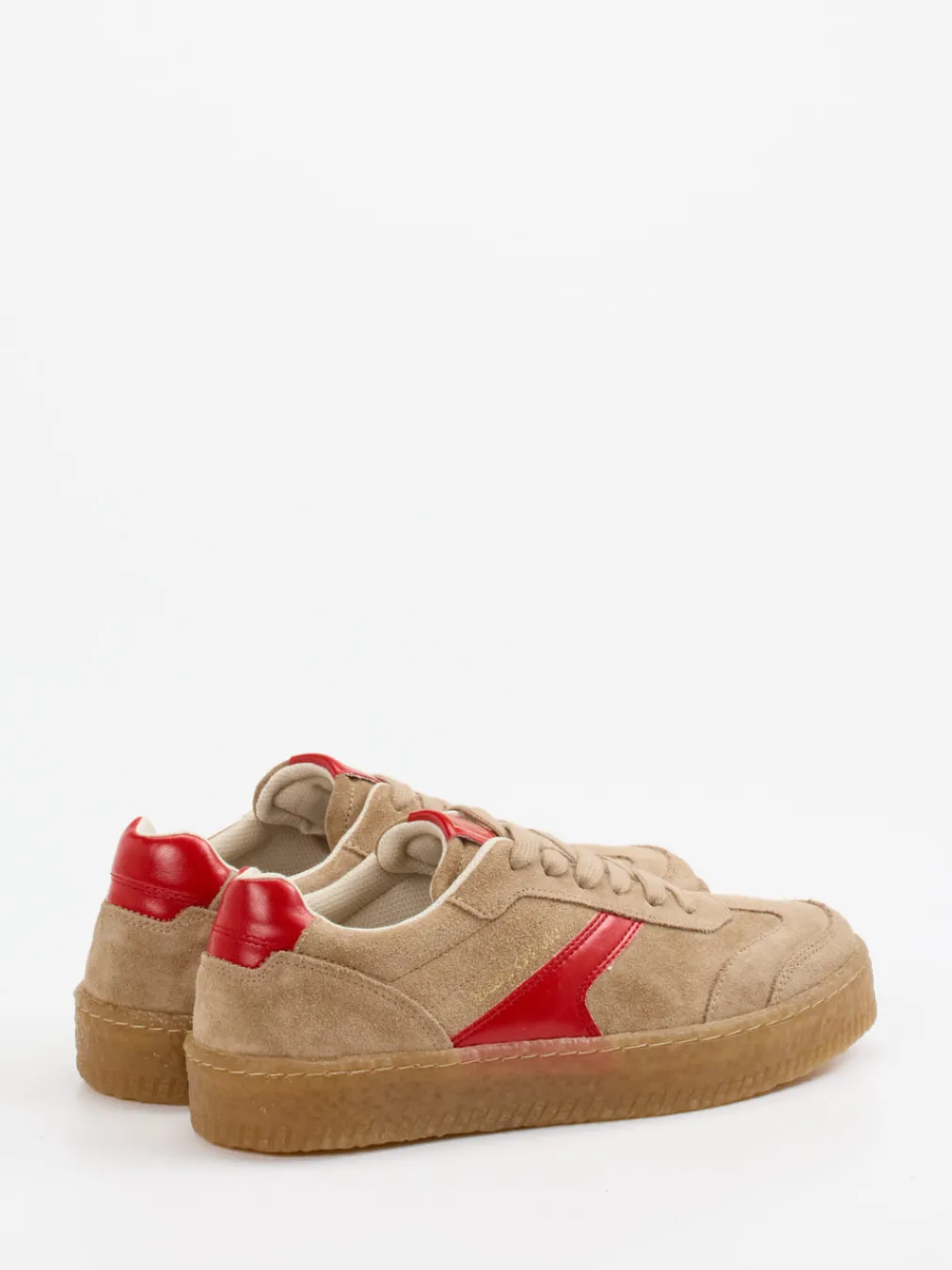 – Retro-Sneaker aus Veloursleder Beige-Marc O'Polo Online