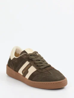 – Retro-Sneaker aus Veloursleder Oliv-Marc O'Polo Discount