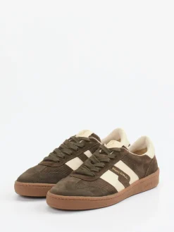 – Retro-Sneaker aus Veloursleder Oliv-Marc O'Polo Discount
