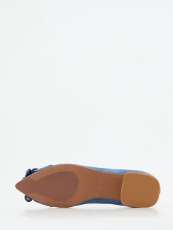 – Ballerinas aus Veloursleder in Jeans-Maripé Sale