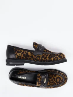 – Loafer aus Fell mit Leoprint-Maripé Sale