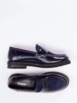 – Loafer aus Glattleder in Dunkel-Maripé