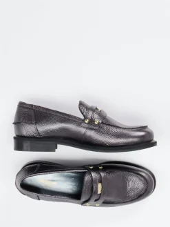 – Loafer aus Kalbleder in Graphit-Maripé New